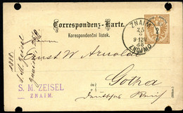 ÖSTERREICH Postkarte P44a Znaim Znojmo - Gotha 1888 - Briefkaarten