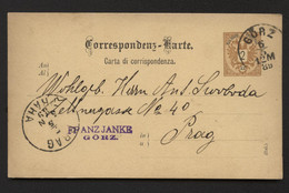 Postkarte P45a GÖRZ Gorizia - Prag 1889 - Postkarten