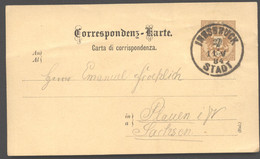 Postkarte P45a INNSBRUCK - Plauen 1884 - Briefkaarten