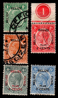 British Honduras 1932 KGV Mult Script CA  BELIZE RELIEF FUND Set Of 5  Cds Used - British Honduras (...-1970)