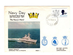16392 "NAVY DAY-AUCKLAND NAVAL BASE-26th NOVEMBER 1977" - FDC