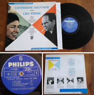 RARE French LP 33t RPM BIEM (12") CATHERINE SAUVAGE Chante LEO FERRE (1966) - Ediciones De Colección