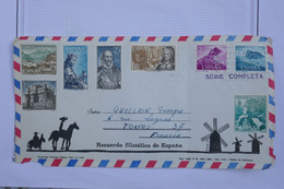 AF9 ESPAGNE BELLE LETTRE DEVANT   1970 POUR TOURS FRANCE.+AFFRANCH. PLAISANT - Covers & Documents