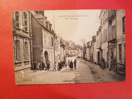 CPA Abîmée   - Marseille En Beauvaisis - Rue Principale - Marseille-en-Beauvaisis