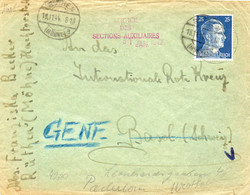 ALLEMAGNE.1944.  "SERVICE DES SECTIONS AUXILIAIRES" .C.I.C.R.GENÈVE (SUISSE). CENSURE. - Covers & Documents