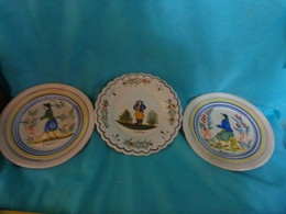 3 Assiettes Decoratives Pornic Et Auvergne (hb) - Plates