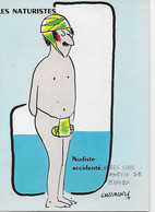 CPSM - HUMOUR - ILLUSTRATEUR  LASSALVY  - LES NATURISTES NUDISTE ACCIDENTE APRES UNE PARTIE DE RUGBY. - Lassalvy