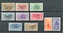 EGEO 1932 LIPSO GARIBALDI SERIE CPL. 10 V. * GOMMA ORIGINALE - Ägäis (Lipso)