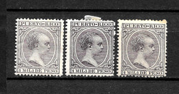 LOTE 2174 A  /// (C015)  PUERTO RICO 1891  EDIFIL Nº: 87 *MH VARIEDAD DE COLOR ¡¡¡ OFERTA - LIQUIDATION - JE LIQUIDE !!! - Puerto Rico