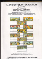 4. Ansichtskartenauktion Walter Dienger 9. Okt. 1993 Auktionskatalog Ansichtskarten Auktion - Catalogi