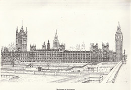 ANTICO DISEGNO - PALAZZO DI WESTMINSTER - (Parlamento Del Regno Unito) LONDRA - Andere Pläne