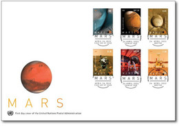 UN 2022 United Nations Planet Mars , Solar System, Rover , Satellite NASA Space, UAE, China Sheet FDC (**) - Ungebraucht