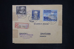 ALLEMAGNE - Enveloppe En Recommandé De Altenburg Pour La Suisse En 1949  - L 120356 - Covers & Documents