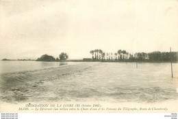 SL 41 BLOIS. Crue De La Loire 1907 Le Déversoir Et Poteaux Du Télégraphe Route De Chambord - Blois
