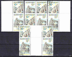 Slovaquie 2000 Mi 359-60, Obliteré, Combinations Complete - Used Stamps