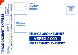 OISE - Dépt N° 60 = CHANTILLY = ENVELOPPE REPONSE VEPEX 5000 ' FRANCE ABONNEMENTS ' + MODES ET TRAVAUX - Cards/T Return Covers