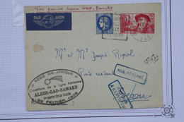 AU9 FRANCE BELLE LETTRE  1938 IER SERVICE EUROPE GAO BAMAKO SEGOU + AEROPHILATELIE +AFFRANCH. PLAISANT - 1927-1959 Briefe & Dokumente