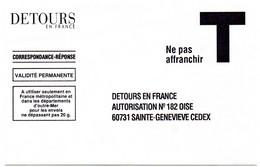 OISE - Dépt N° 60 = SAINTE GENEVIEVE / VALIDITE PERMANENTE = CORRESPONDANCE REPONSE T  ' DETOURS EN FRANCE ' - Cards/T Return Covers