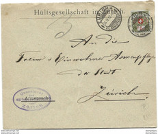 44 - 8 - Enveloppe "Hülfsgesellschaft In Zürich 1912 " Timbre Franchise - Portofreiheit