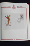 Russie Collection - Preolympique De Moscou - 1980  +  80 Env. Dans Classeur Borek Grenat - Collections