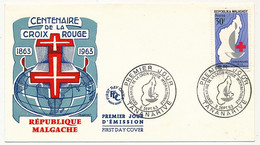 MADAGASCAR - Env FDC - Centenaire De La Croix Rouge Internationale - 2 Sept 1963 - Tananarive - Madagaskar (1960-...)