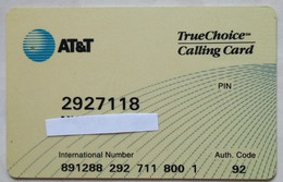 AT&T True Choice Calling Card - Autres & Non Classés