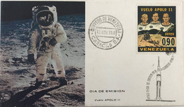 Venezuela - Caracas - FDC - Vuelo Apolo 11 - Astronautes - Apollon 11 - 13 Novembre 1969 - Venezuela