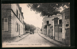 CPA Beaumont-en-Veron, Rue Nationale - Unclassified