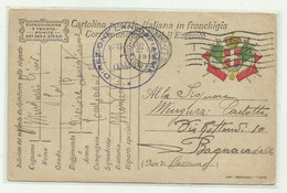 FRANCHIGIA R.ESERCITO DIREZIONE  LANCIAFIAMME COMPAGNIA A , MONTECCHIO EMILIA 1918 - Franchise