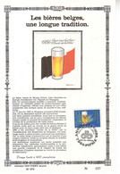 Carte Max Soie Sony Stamps 2230 Les Bières Belges De Longue Tradition - Oblitération Pipaix - 1981-1990