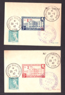 2 Feuillets De La Foire De Lyon 1942 - Numérotés - Filatelistische Tentoonstellingen