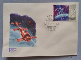 Astronautics. Cosmos. First Day. 1972. Stamp. Postal Envelope. The USSR. - Collections