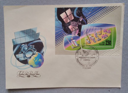 Astronautics. Cosmos. First Day. 1993. Stamp. Block. Postal Envelope. Russia. - Collections