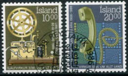 ICELAND 1986 Telephone Anniversary Used.  Michel 658-59 - Used Stamps