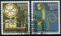 ICELAND 1986 Telephone Anniversary Used.  Michel 658-59 - Usados