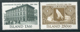 ICELAND 1986 Centenary Of National Bank MNH / **.  Michel 652-53 - Ongebruikt