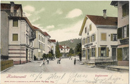 RICHTERSWIL: Dorfstrasse Animiert, Coloriert 1905 - Dorf