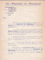 MONTCHANIN MAJORETTES ANNEE 1960 70 LETTRE ENTETE COMITES DES FETES Mem ELIANE JAULT - Reclame