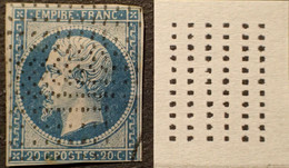 R1311/1795 - NAPOLEON III N°14B - Oblitérations Pointillés Fins - 1853-1860 Napoléon III.