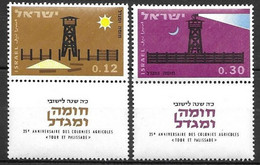 Israel 1963 25th Anniversary Of The Stockade And Towers Scott 235-236 - Neufs (sans Tabs)