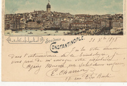 TURQUIE )) Souvenir De CONSTANTINOPLE    Vue Générale Du Pont De Kura Keuy   Année 1898 - Türkei