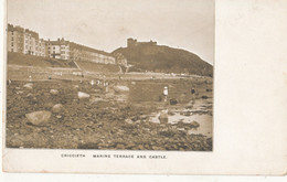 ROYAUME UNI )) PAYS DE GALLES  CRICCIETH   MARINE TERRACE AND CASTLE - Carmarthenshire