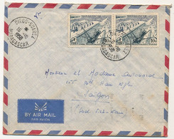 MADAGASCAR - 4 Enveloppes Depuis Diégo-Suarez Pour Vietnam - Affranchissements Composés 1958 - Brieven En Documenten