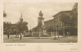 Guayaquil Estatua De Olmedo Undivided Back  Before 1903  ElGrito Del Pueblo Foto Lasarto - Ecuador