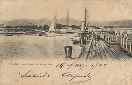 Trinidad Port Of Spain St Vincent Jetty  Used 1903 To Lima Via Colon Panama - Trinidad