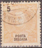 PONTA DELGADA  (Açores) - 1897,  D. Carlos I.  5 R.   D.11 3/4 X 12  (o) MUNDIFIL  Nº 14 - Ponta Delgada