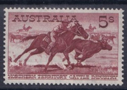 AUSTRALIA - 1961 - CHEVAL - YVERT N° 274a * MLH - COTE = 175 EUR. - PAPIER BLANC - Nuevos