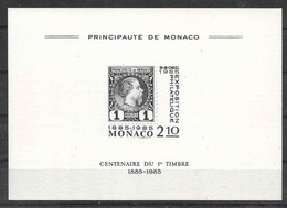 1985 MONACO 1457 Epreuve En Noir, Centenaire 1er Timbre, Offert Aux Abonnés - Briefe U. Dokumente