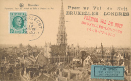 FFC 14 April 1930 - Eerste Nachtvlucht SABENA Brussel-Londen -VdB 42 €10.00 – Zegel Ontbreekt - Posta Aerea