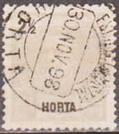 HORTA (Açores) - 1897,  D. Carlos I.   2 1/2 R.    D. 11 3/4 X 12  (o)  MUNDIFIL   Nº 13 - Horta